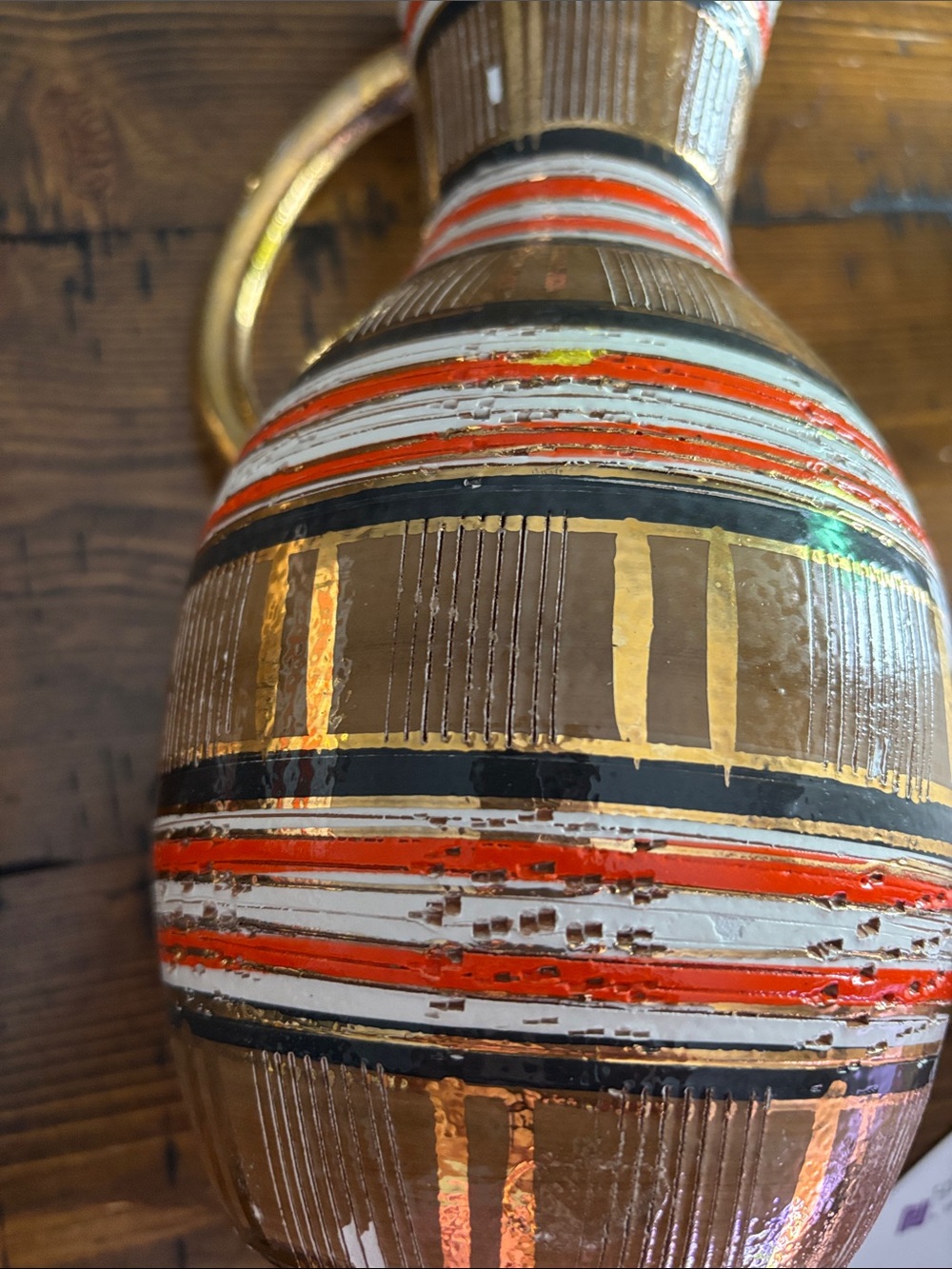 Beautiful Vintage Bitossi Striped Pitcher and Bowl 🔥 - Picture 11 of 12